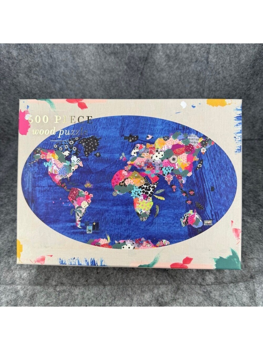 Nikki Cade X Anthropologie World Puzzle 600-Piece Wooden Jigsaw Puzzle Boho 232